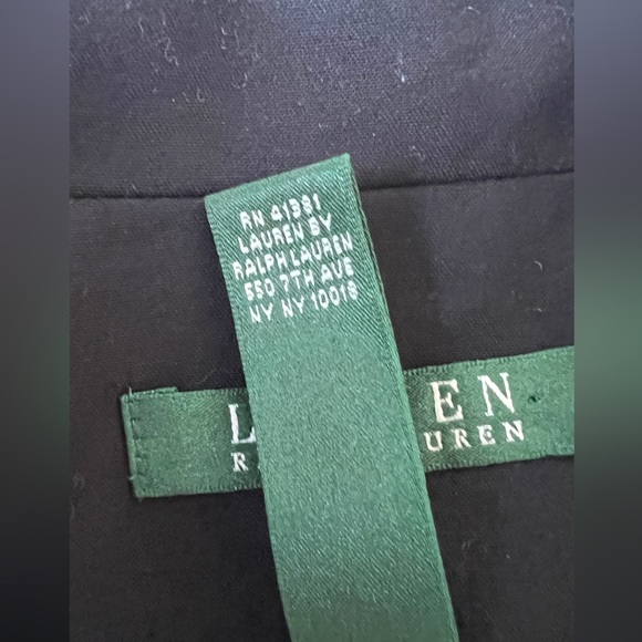 Vintage 90’s Lauren Ralph Lauren Black Blazer 3d Crested Suit Jacket Sz 14 W - Picture 8 of 12